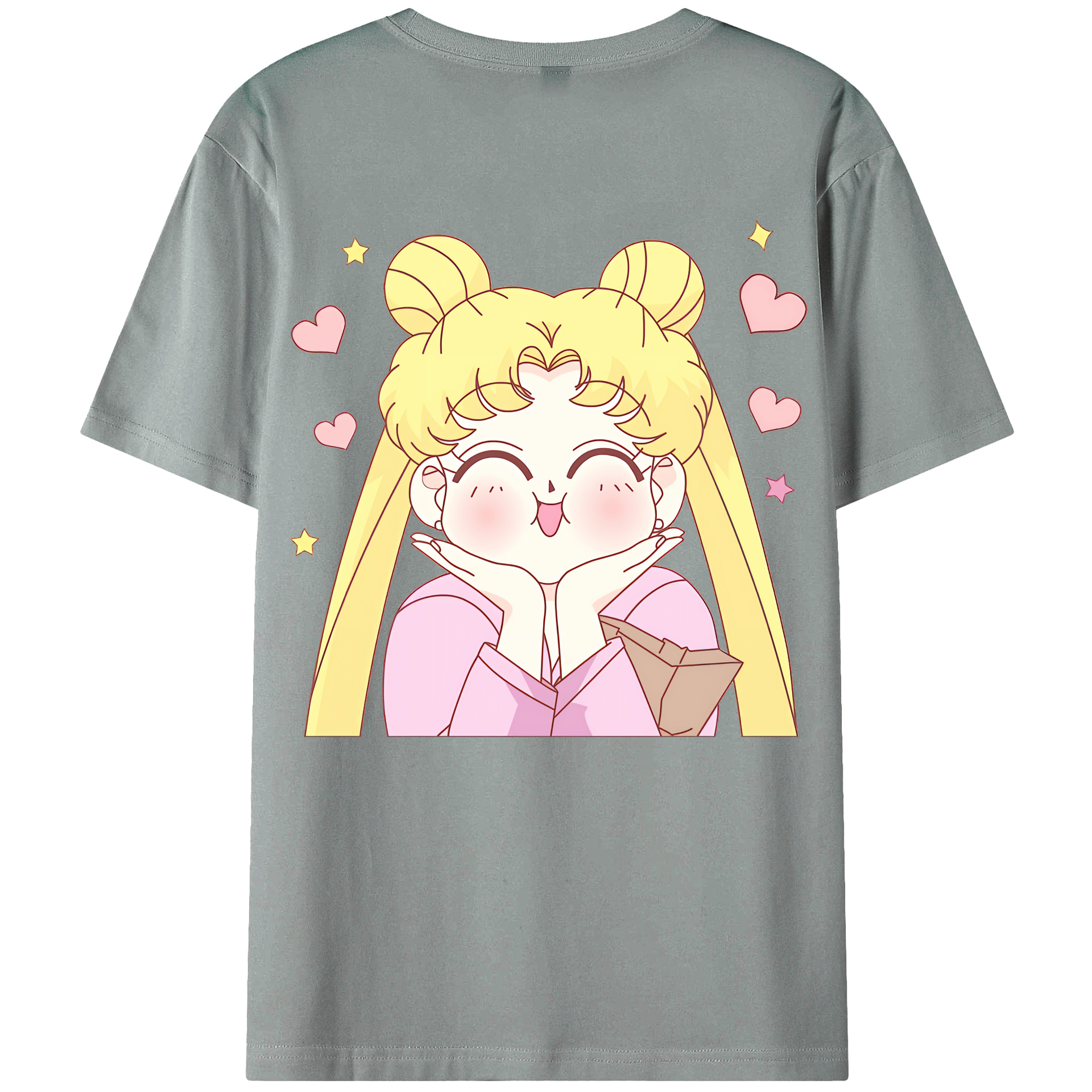 （画像用） 美少女戦士セーラームーン 愛野 美奈子 あいの みなこ Sailor Moon Aino Minako 綿100％ メンズ半袖Tシャツ（バックプリント） 通気性